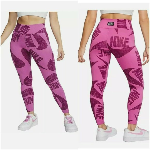 NIKE PLUS ICON TIGHT FIT LEGGINGS Sharpied Logo 3X - Picture 2 of 7